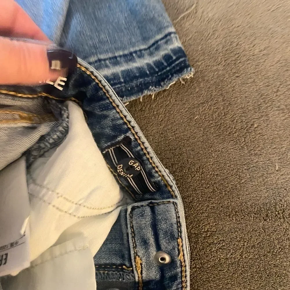 GAP super Skinny Ankle Jeans/Jeggings Sequin Stars size 7 girls *slim*